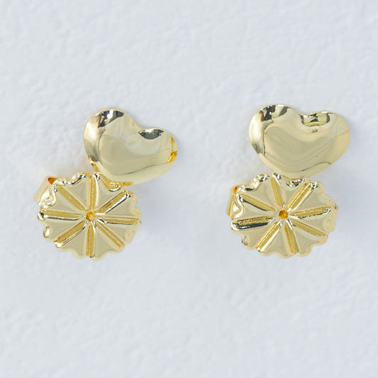 (1 Pasang) Flower Stabilizer Earrings Back Lifter DIY Pengangkat Anting Hypoallergenic Gold Filled