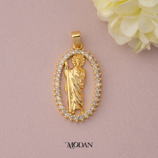 Saint Jude Pendant DIY Pendant Liontin Rohani Hypoallergenic Gold Filled