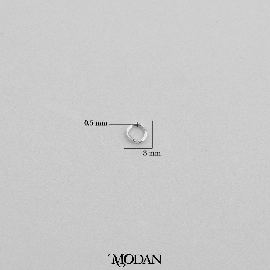 (5pcs) (3mm) Jump Ring O DIY Pengait Aksesoris Kalung/Gelang Bentuk Bulat Hypoallergenic S925 Sterling Silver