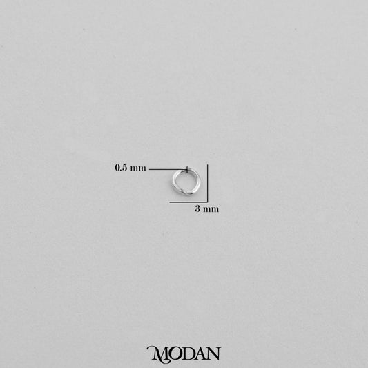 (5pcs) (3mm) Jump Ring O DIY Pengait Aksesoris Kalung/Gelang Bentuk Bulat Hypoallergenic S925 Sterling Silver