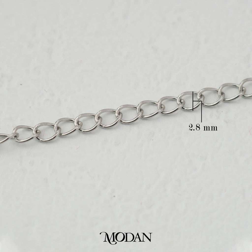 (1meter) (2.8mm) Extender Chain Unfinished DIY Chain Rantai Kalung Gelang Meteran Hypoallergenic Gold Filled