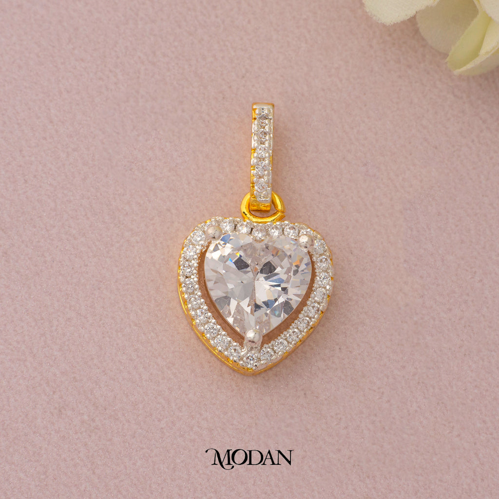 Golden Heart Cluster Pendant DIY Pendant Liontin Hati Pesta Hypoallergenic Gold Filled