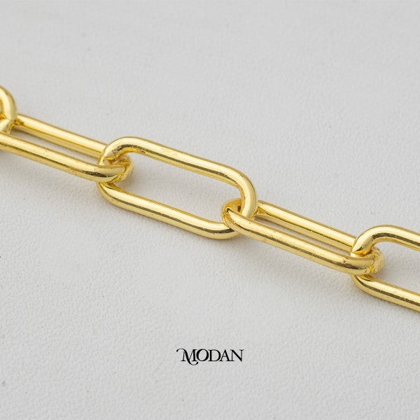 Plain Oval Paper Clip Chain Unfinished DIY Chain Rantai Kalung Gelang Meteran Hypoallergenic Gold Filled