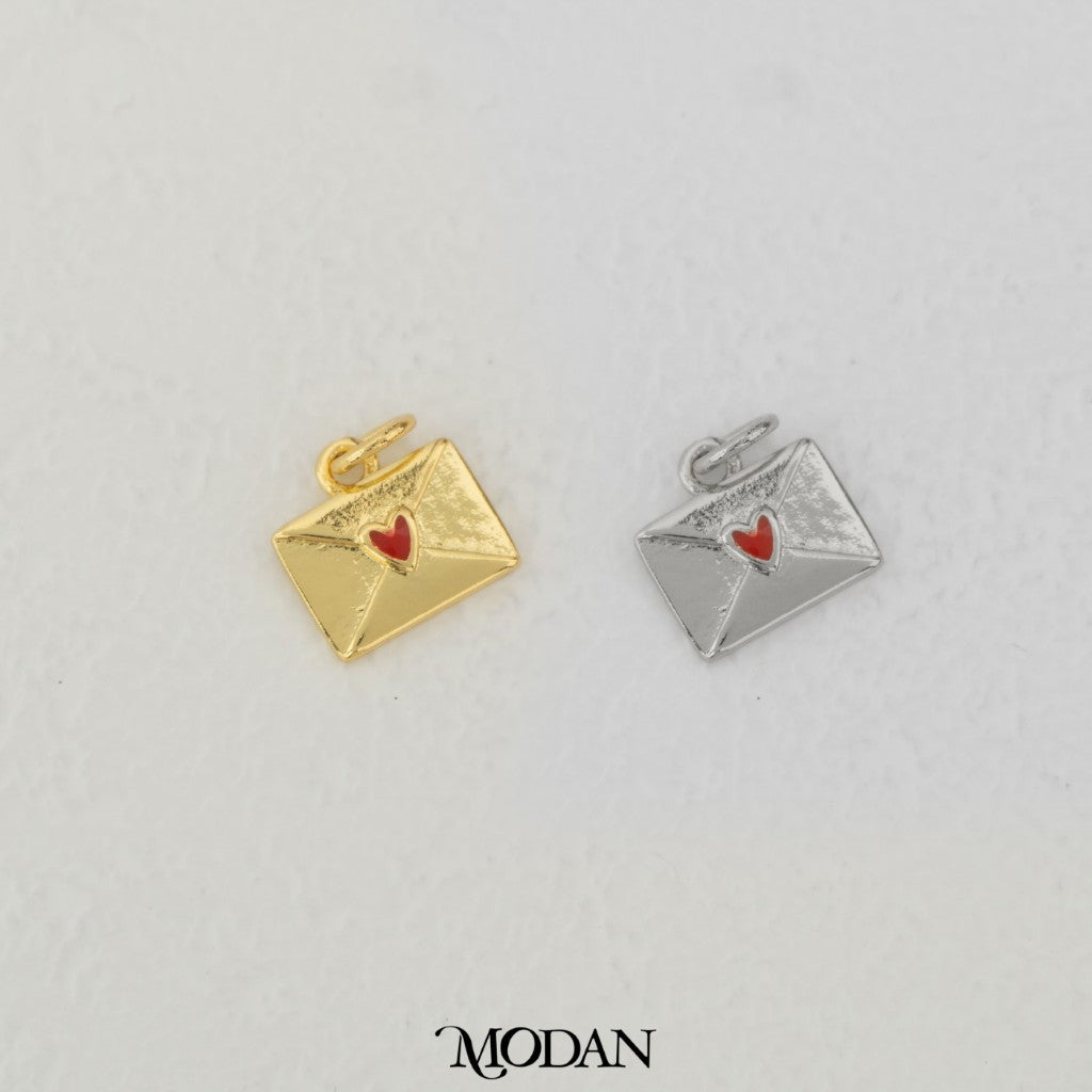 Mini Envelope Love Letter Charm DIY Charm Liontin Amplop Surat Cinta Hypoallergenic Gold Filled