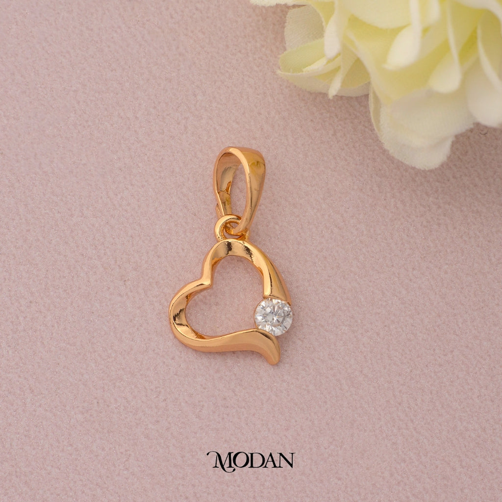 Rosegold Love Heart Cubic Zirconia Pendant DIY Pendant Liontin Hati Cinta Berlian Hypoallergenic Gold Plated