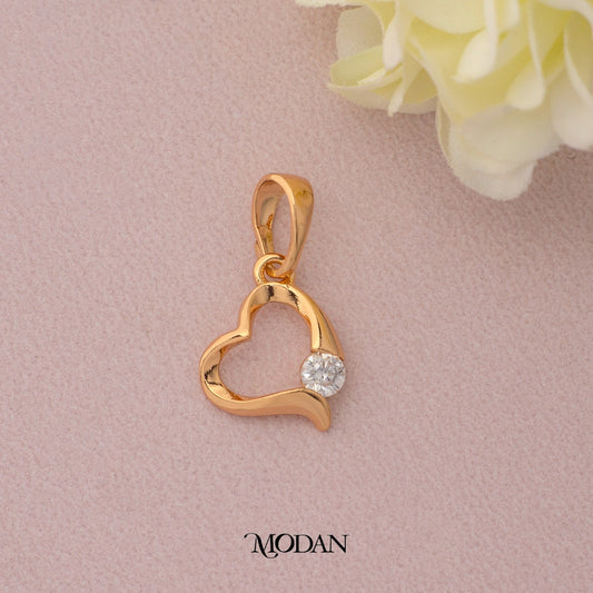 Rosegold Love Heart Cubic Zirconia Pendant DIY Pendant Liontin Hati Cinta Berlian Hypoallergenic Gold Plated