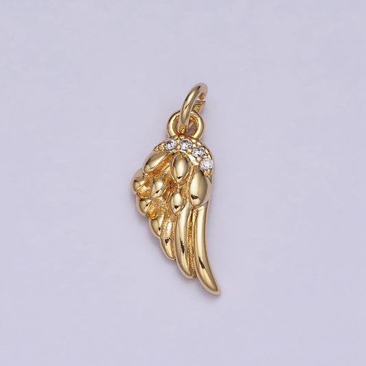 Half Angel Wing DIY Charm Liontin Sayap Malaikat Hypoallergenic Gold Filled