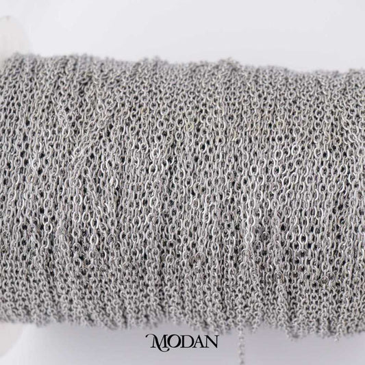 Cable Unfinished Chain DIY Chain Rantai Kalung Gelang Meteran Hypoallergenic Stainless Steel