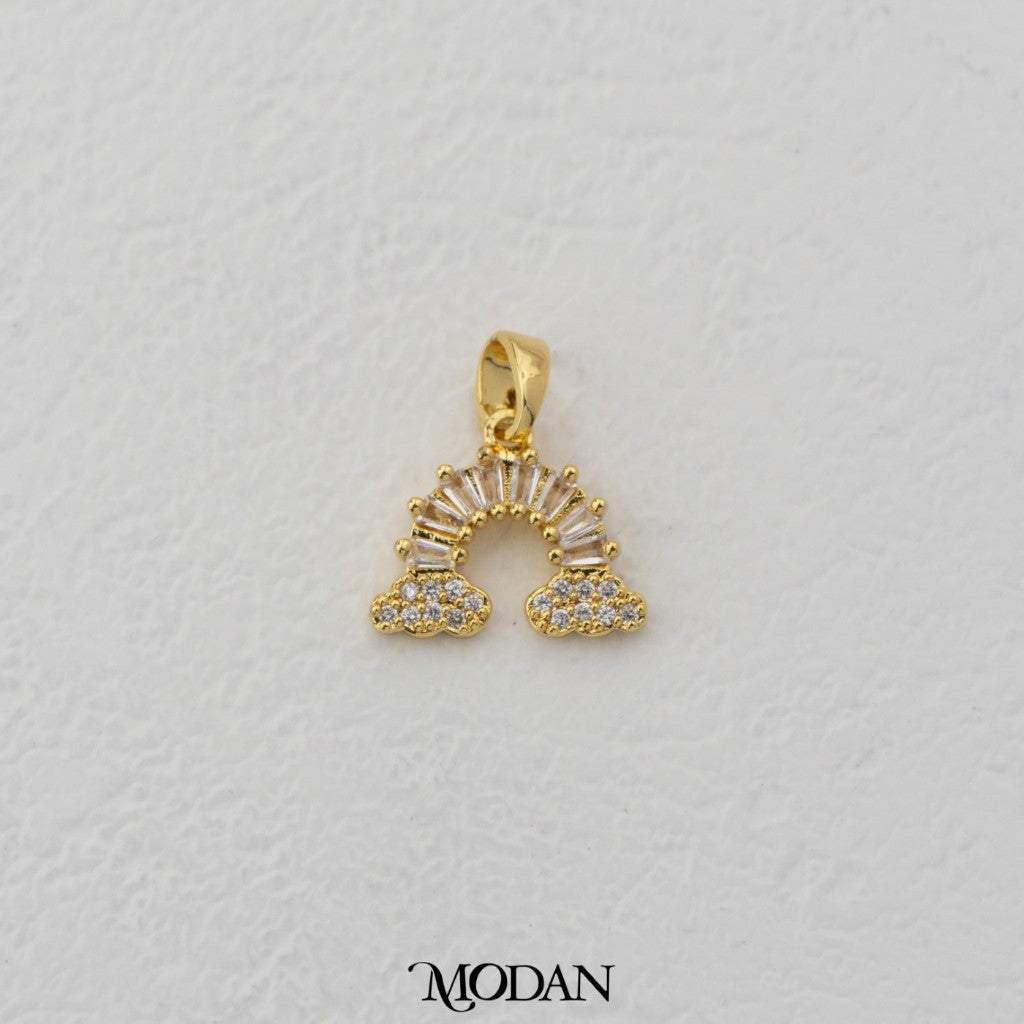 Sparkling Clear Baguette Rainbow DIY Pendant Liontin Bandul Pelangi Berlian Hypoallergenic Gold Plated