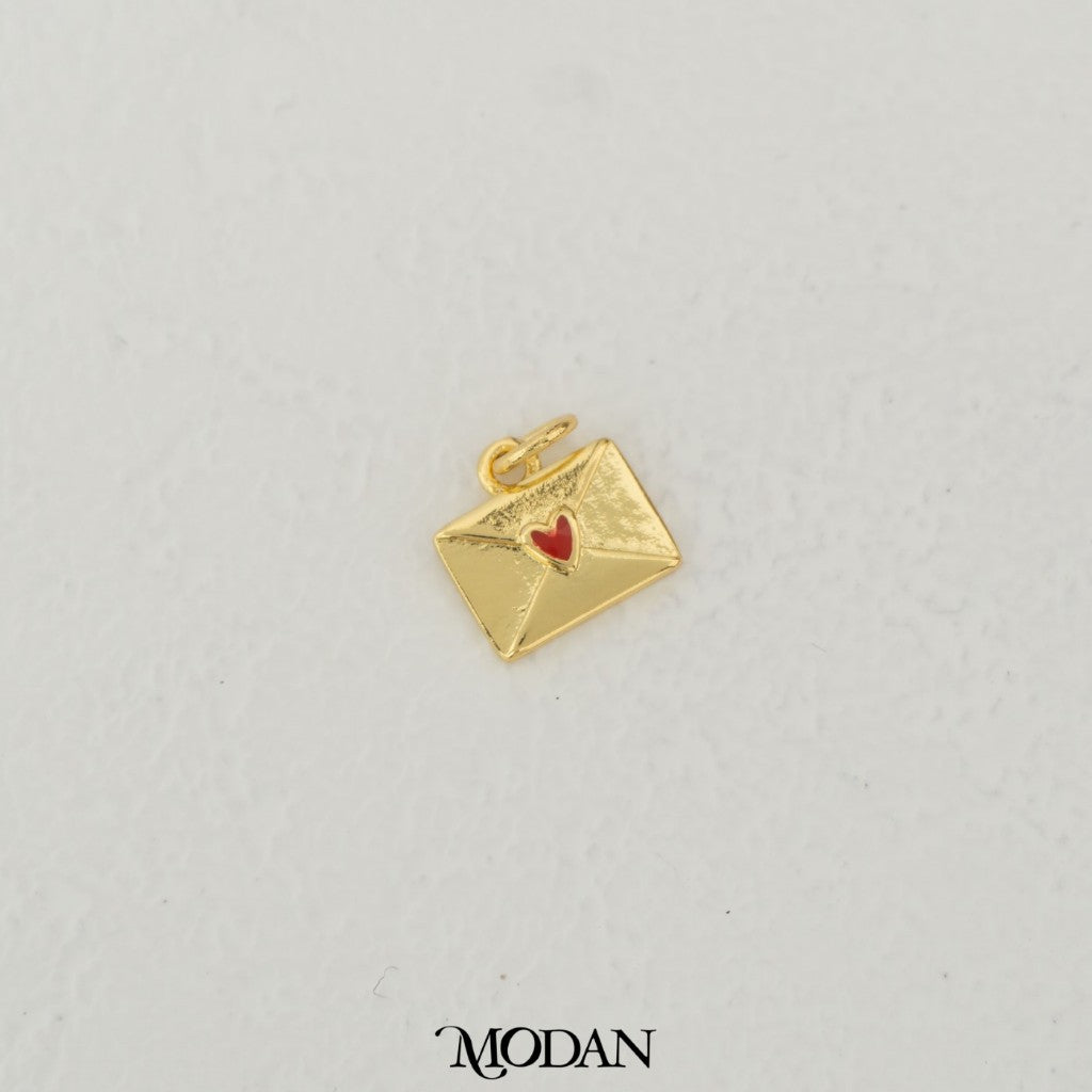Mini Envelope Love Letter Charm DIY Charm Liontin Amplop Surat Cinta Hypoallergenic Gold Filled