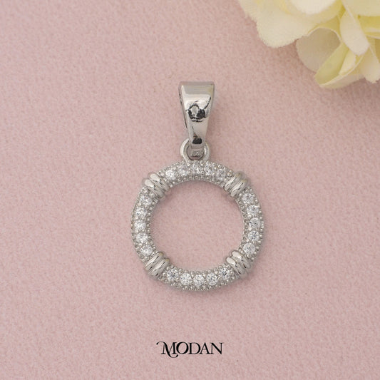 Simple Classic Circle Pendant DIY Pendant Liontin Bulat Minimalis Hypoallergenic Gold Plated