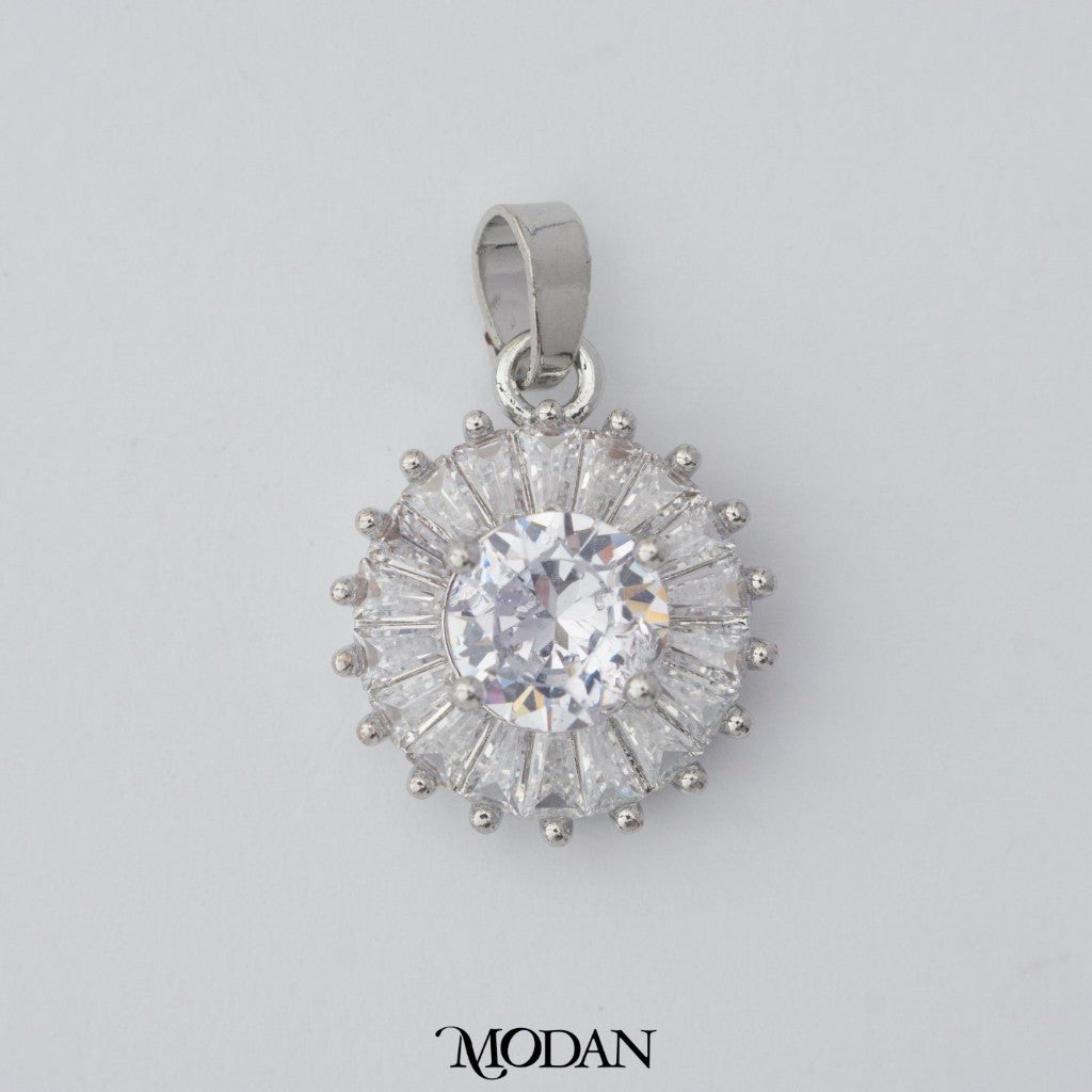 Sparkling Bridal Colorful Solitaire Pendant DIY Pendant Liontin Mata Satu Warna-Warni Hypoallergenic Gold Filled