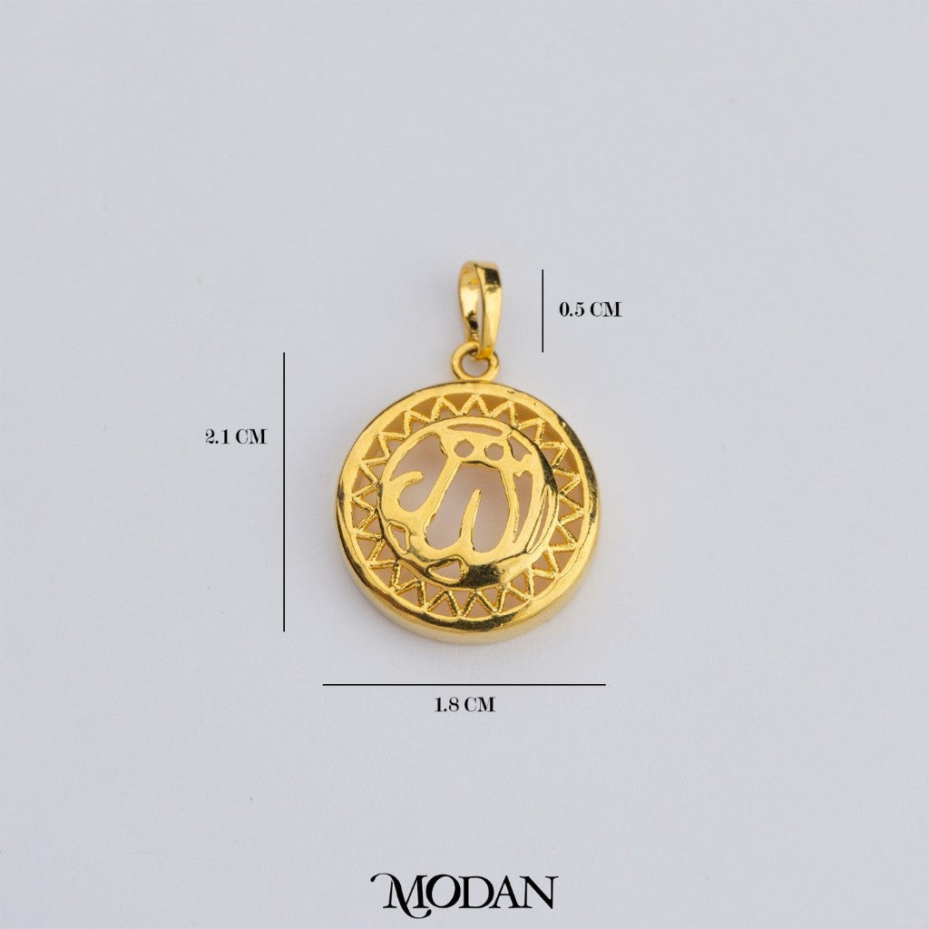 Lafadz Muslim Plain Pendant DIY Pendant Liontin Kalung Islami Polos Hypoallergenic Gold Plated
