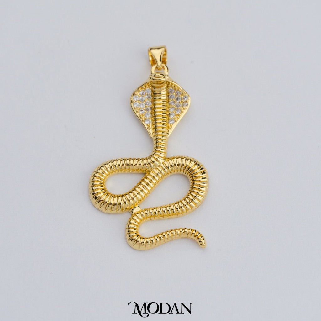 Luxury King Cobra Snake Pendant DIY Pendant Liontin Ular Berlian Hypoallergenic Gold Filled