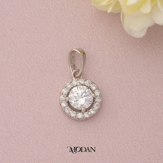 18mm Round Bezel Sparkling Pendant DIY Pendant Liontin Pesta Mata Satu Hypoallergenic Gold Plated
