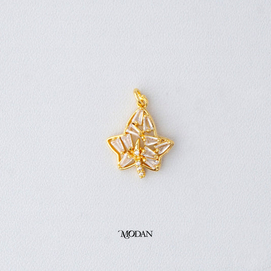 Cluster Maple Baguette Leaf Pendant DIY Liontin Daun Pesta Hypoallergenic Gold Plated