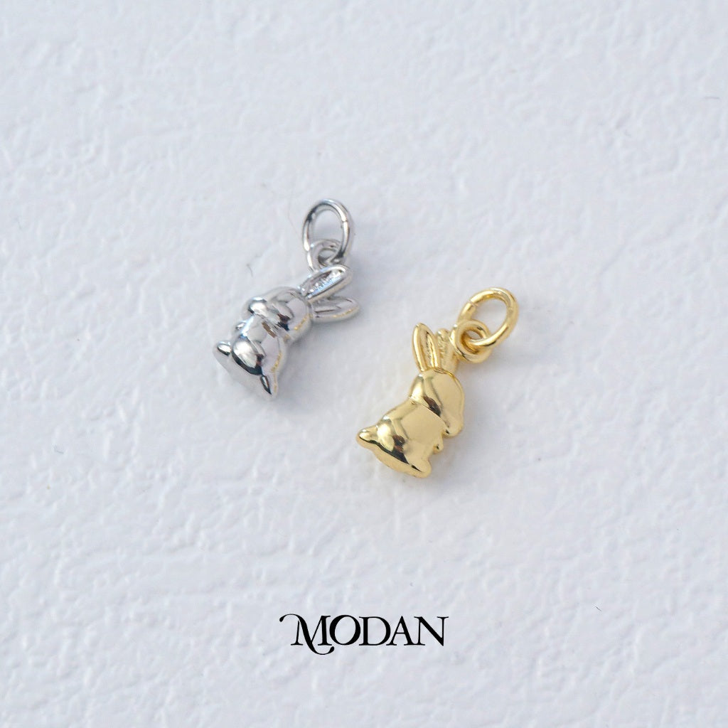 Tiny Bunny Animal Charm DIY Charm Liontin Kelinci Hypoallergenic Gold Filled