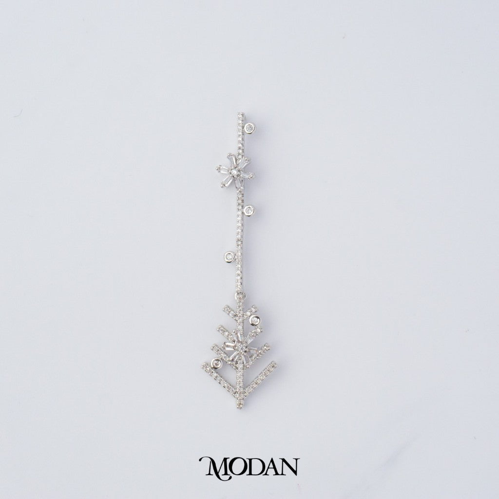 Snowflakes Dangle Pendant DIY Pendant Liontin Panjang Pesta Hypoallergenic Gold Plated
