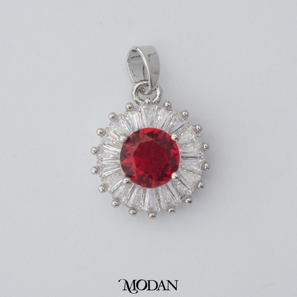 Sparkling Bridal Colorful Solitaire Pendant DIY Pendant Liontin Mata Satu Warna-Warni Hypoallergenic Gold Filled