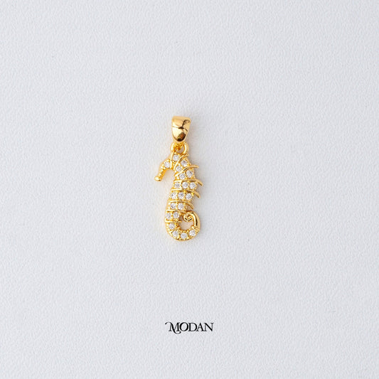 Micro Paved Seahorse DIY Pendant Liontin Kuda Laut Hypoallergenic Gold Filled