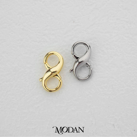 (13mm) Infinity Double Clasp DIY Necklace Closure Pengait Aksesoris Hypoallergenic Gold Filled