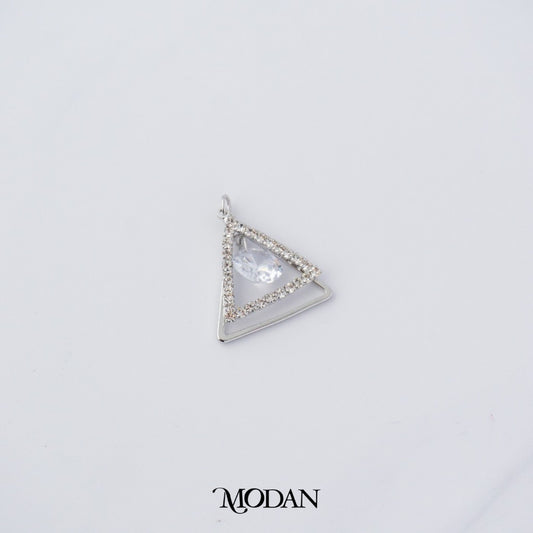 Double Triangle Dangle Pendant DIY Pendant Liontin Segitiga Pesta Hypoallergenic Gold Plated