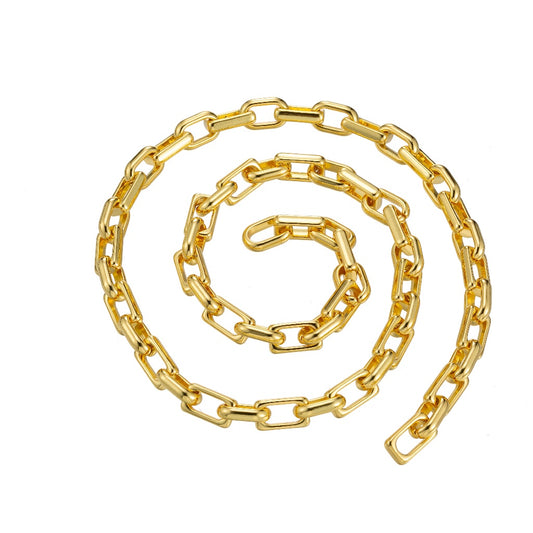 Thick Chunky Chain Unfinished DIY Chain Rantai Kalung Gelang Meteran Hypoallergenic Gold Filled