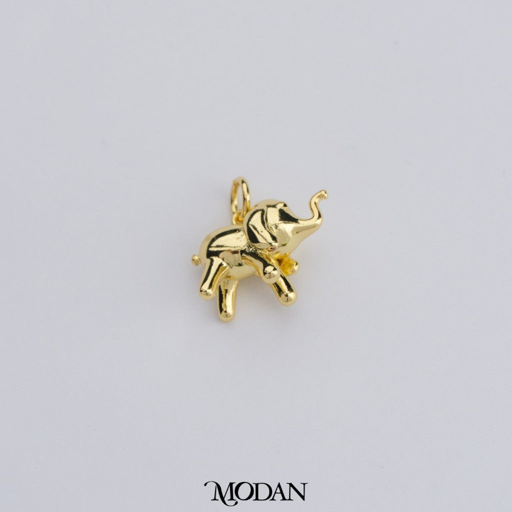 3D Baby Elephant Animal Pendant DIY Pendant Liontin Gajah Polos Hypoallergenic Gold Filled