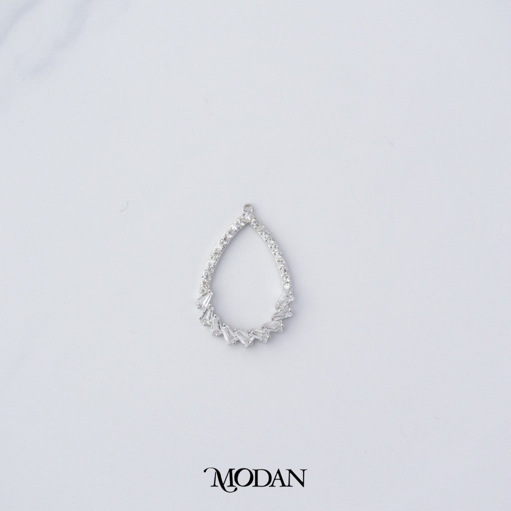 Open Teardrop Minimalist Pendant DIY Pendant Liontin Tetes Air Mata Pesta Hypoallergenic Gold Plated