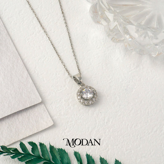 Simple Elegant Round Pendant DIY Pendant Liontin Kalung Mata Satu Hypoallergenic Gold Filled