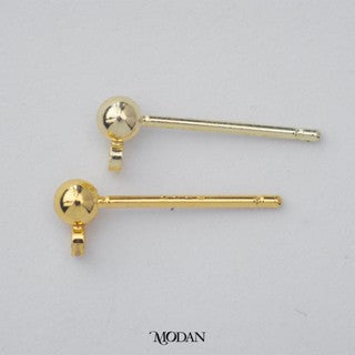 (10pcs) Plain Round Half Stud Earrings DIY Closure Paku Anting Tusuk Setengah Jadi Bulat Polos Hypoallergenic Gold Filled