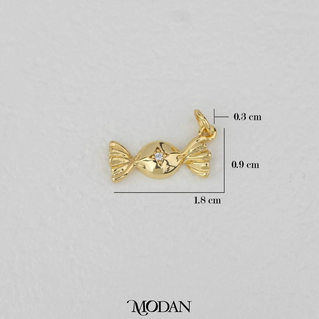 Golden Candy Charm DIY Charm Liontin Permen Hypoallergenic Gold Filled