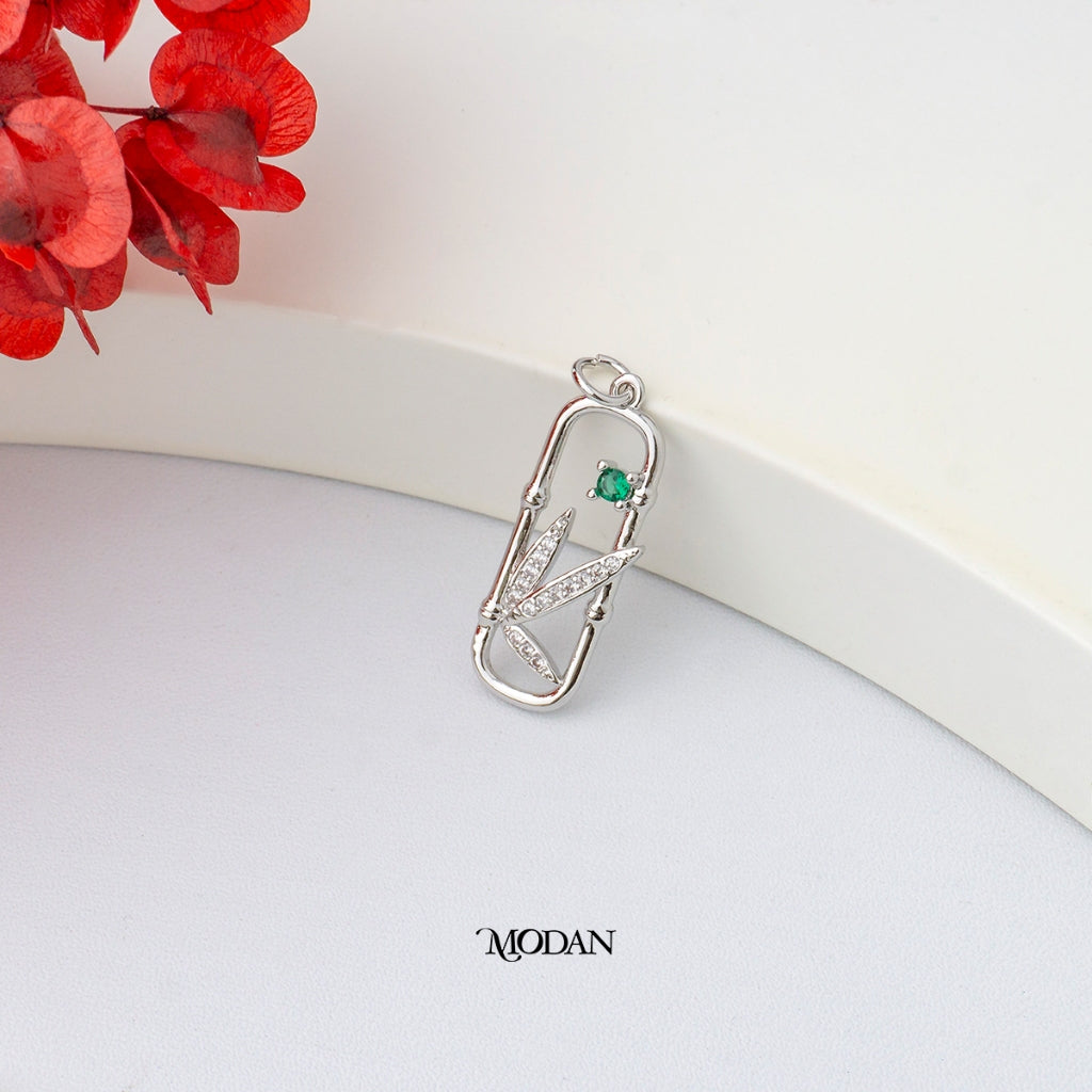Bamboo Leaf Pendant DIY Liontin Daun Bambu Hypoallergenic Gold Plated