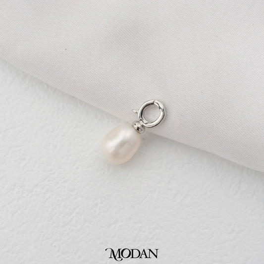White Mini Freshwater Pearl Pendant DIY Pendant Liontin Mutiara Hypoallergenic Gold Filled