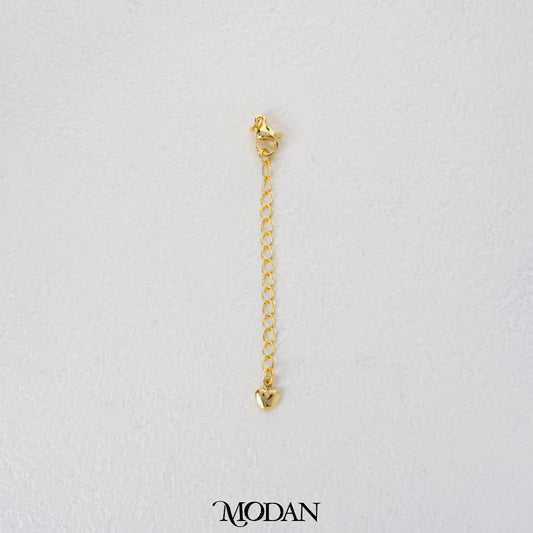 Heart Extender Chain Lobster Claps DIY Necklace Closure Rantai Tambahan Kalung/Gelang Hati Hypoallergenic Gold Filled