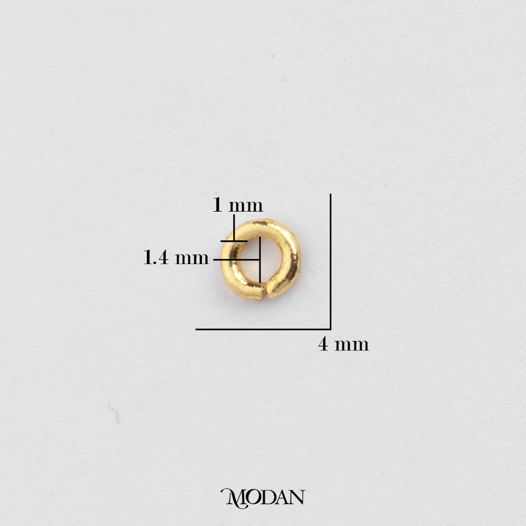 (10 pcs) (4mm) Jump Ring O DIY Pengait Aksesoris Kalung/Gelang Bentuk Bulat Hypoallergenic Gold Filled