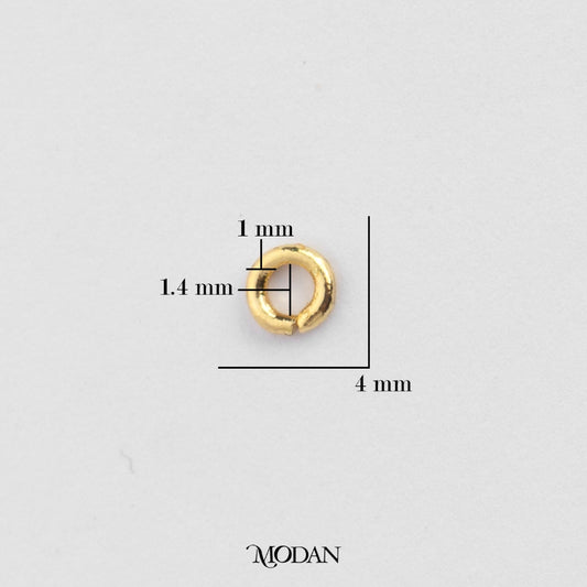 (10 pcs) (4mm) Jump Ring O DIY Pengait Aksesoris Kalung/Gelang Bentuk Bulat Hypoallergenic Gold Filled