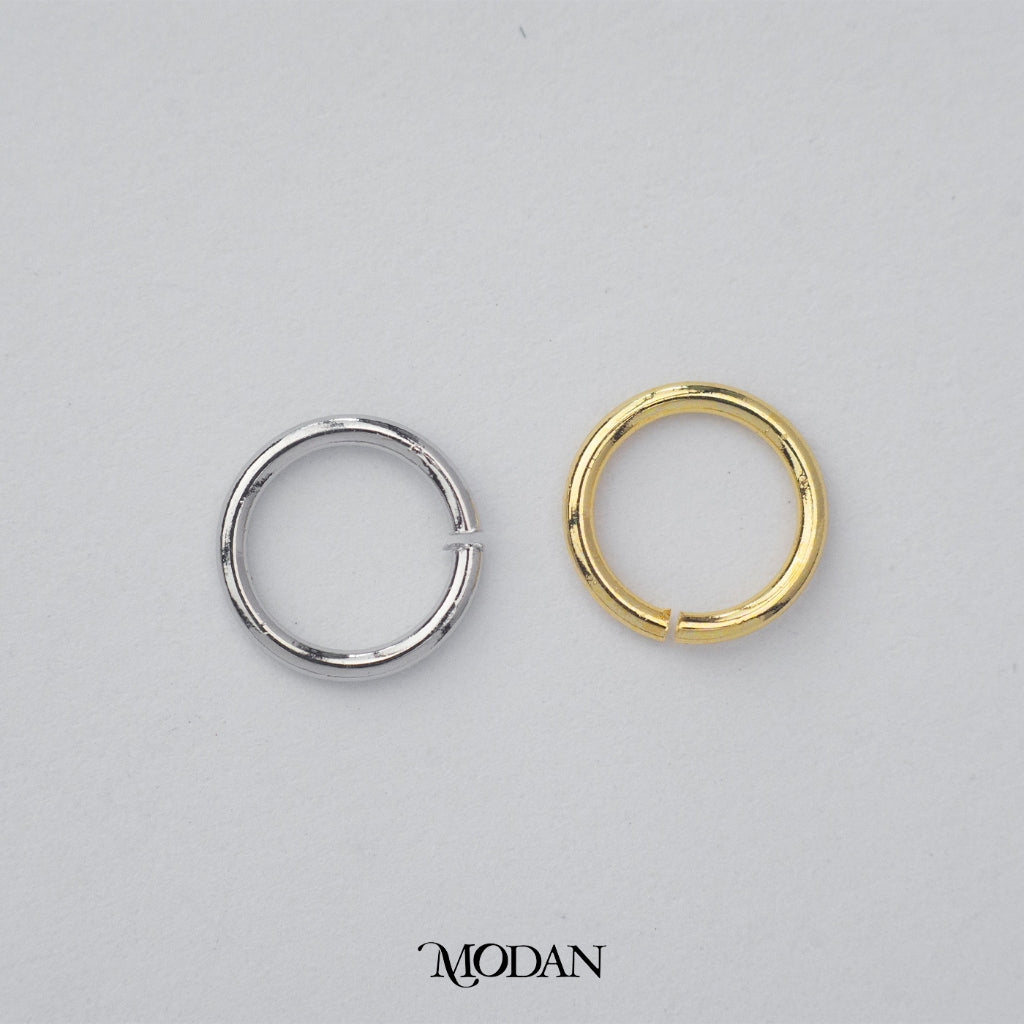 (10 pcs) 10mm Jump Ring O in Gold & Silver DIY Necklace Closure Pengait Bulat Hypoallergenic Gold Plated