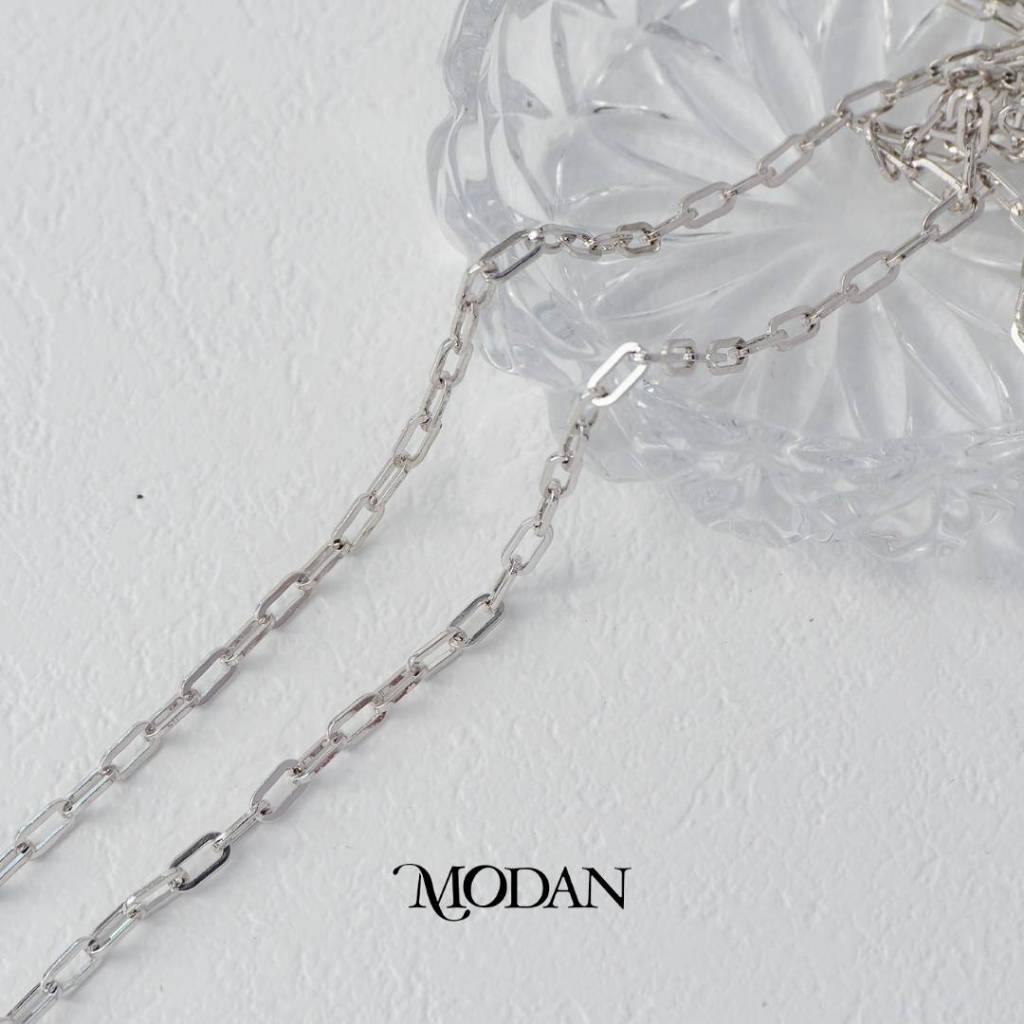 (1 meter) Paper Clip Chain Unfinished DIY Chain Rantai Kalung Gelang Meteran Hypoallergenic Gold Filled