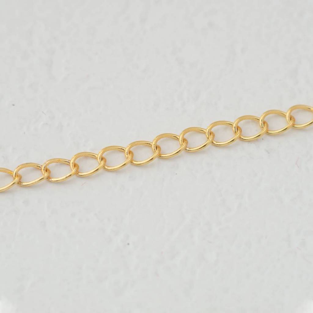 (1meter) (2.4mm) Extender Chain Unfinished DIY Chain Rantai Kalung Gelang Meteran Hypoallergenic Gold Filled