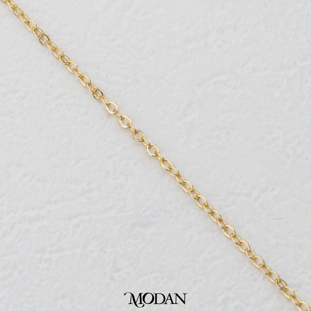 (1mm) Rolo Link Chain Unfinished DIY Chain Rantai Kalung Gelang Meteran Hypoallergenic Gold Filled
