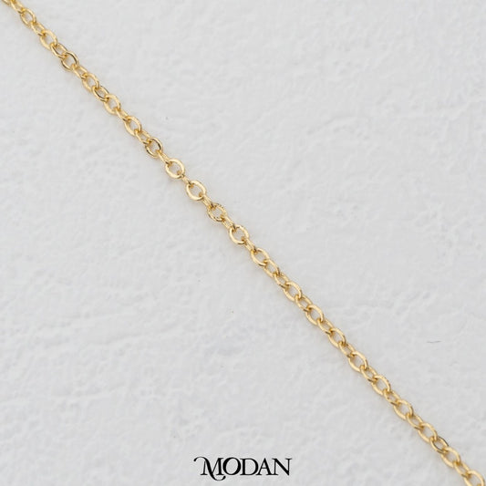 (1mm) Rolo Link Chain Unfinished DIY Chain Rantai Kalung Gelang Meteran Hypoallergenic Gold Filled