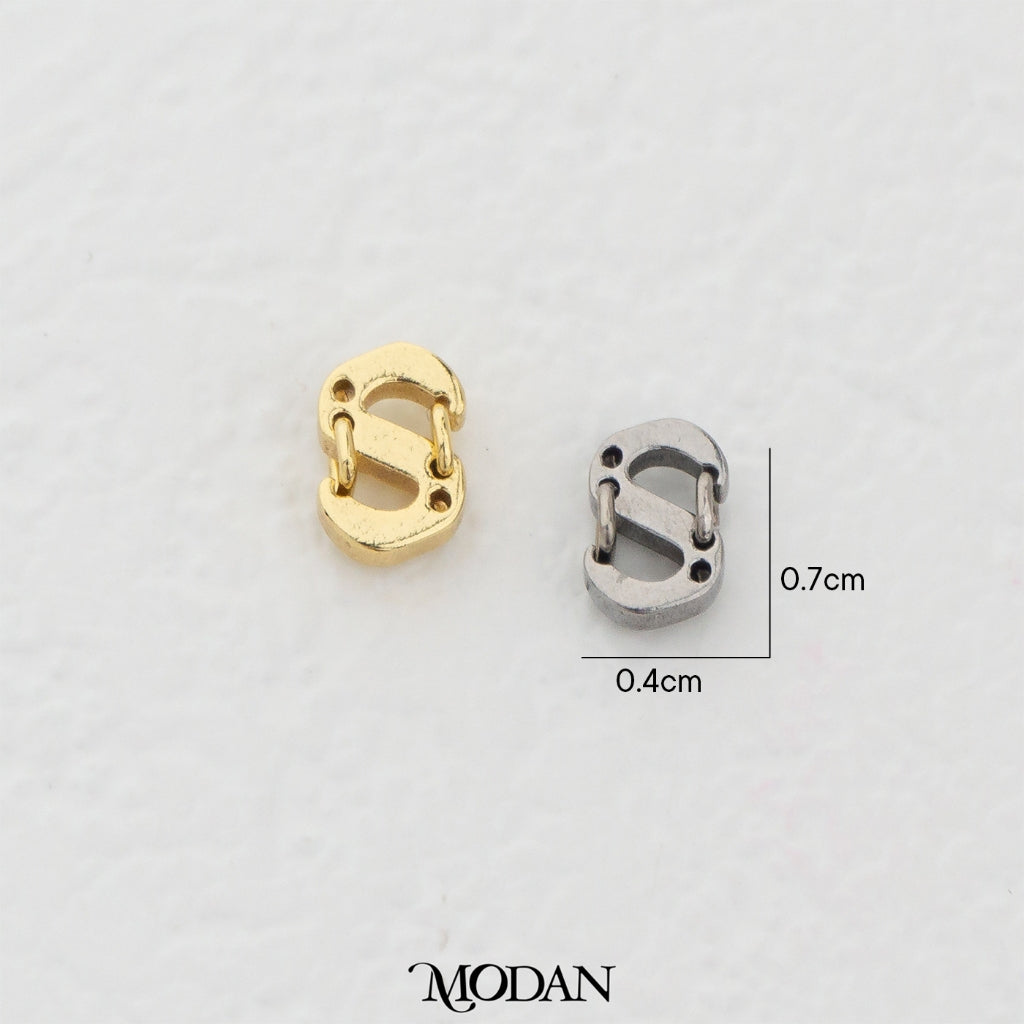 7mm Push S-Shaped Clasp DIY Pengait Dorong Kalung Gelang Bentuk S Hypoallergenic Gold Filled
