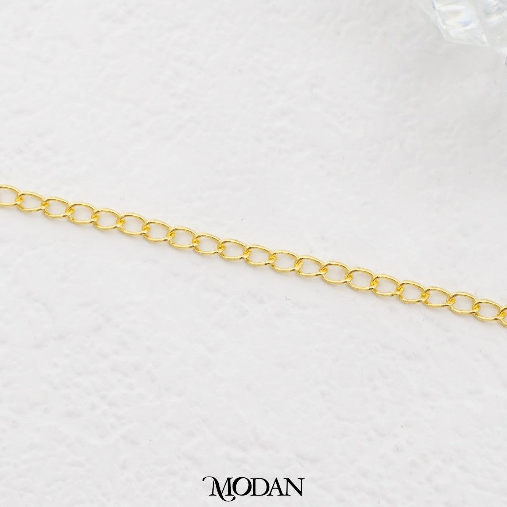 (2mm) Extender Chain Unfinished DIY Chain Rantai Kalung Gelang Meteran Hypoallergenic Gold Filled