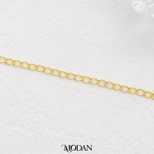 (2mm) Extender Chain Unfinished DIY Chain Rantai Kalung Gelang Meteran Hypoallergenic Gold Filled