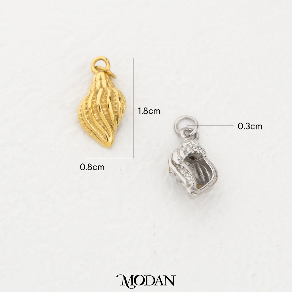 Conch Shell Ocean Charm DIY Charm Liontin Kerang Hypoallergenic Stainless Steel
