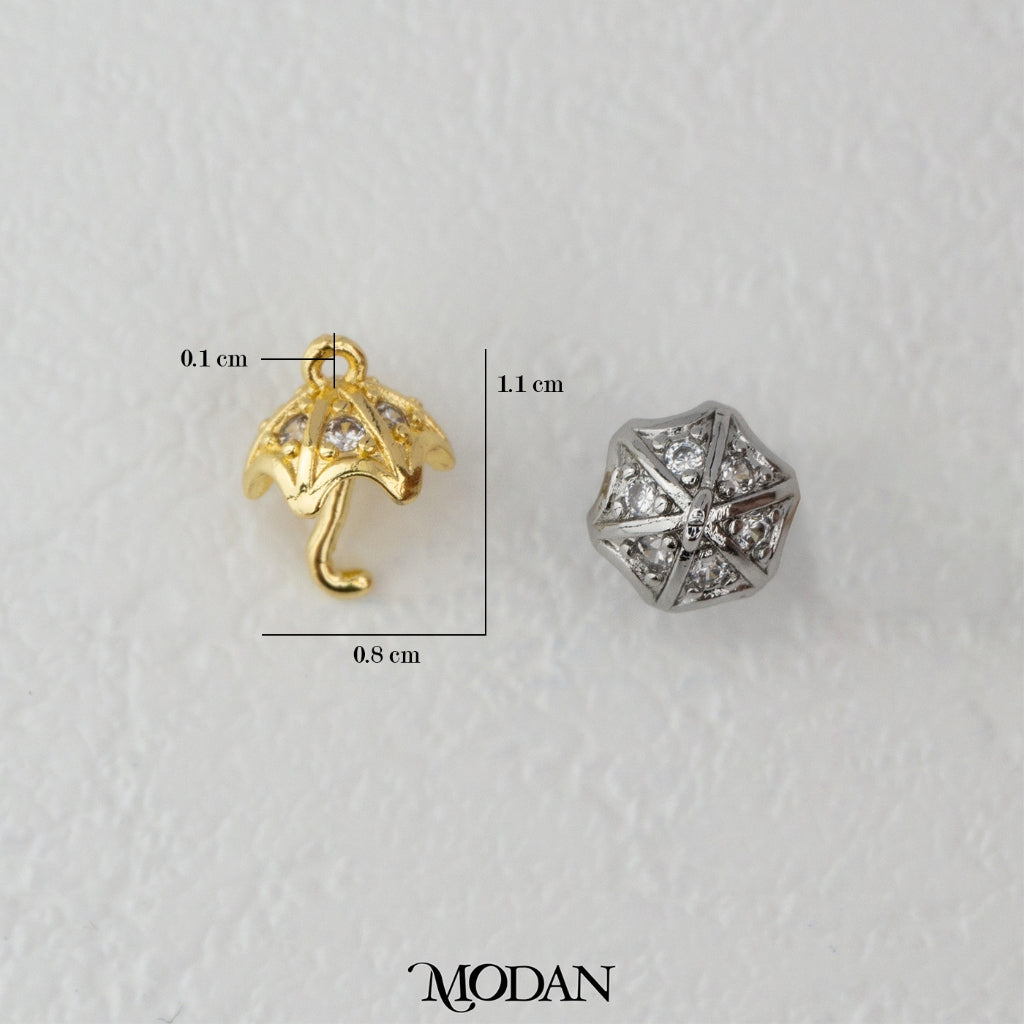Cute Umbrella Charm DIY Charm Liontin Payung Lucu Hypoallergenic Gold Filled