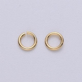 (10 pcs) 5mm Jump Ring O 6mm DIY Necklace Closure Pengait Bulat Hypoallergenic Gold Filled