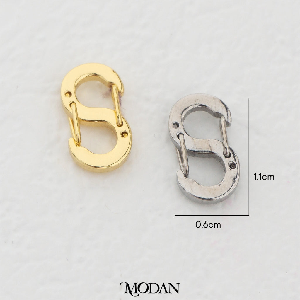 11mm Push S-Shaped Clasp DIY Pengait Dorong Kalung Gelang Bentuk S Hypoallergenic Gold Filled