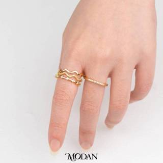 Bundling Stacked Elegant Ring Paket Bundling Cincin Layer